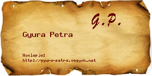 Gyura Petra névjegykártya