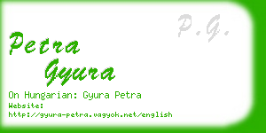 petra gyura business card